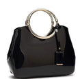 Polyester ladies handbag in multiple colours showing card slots and adjustable shoulder straps