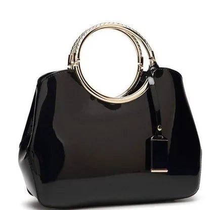 Polyester ladies handbag in multiple colours showing card slots and adjustable shoulder straps