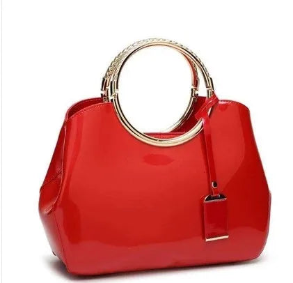 Polyester ladies handbag in multiple colours showing card slots and adjustable shoulder straps