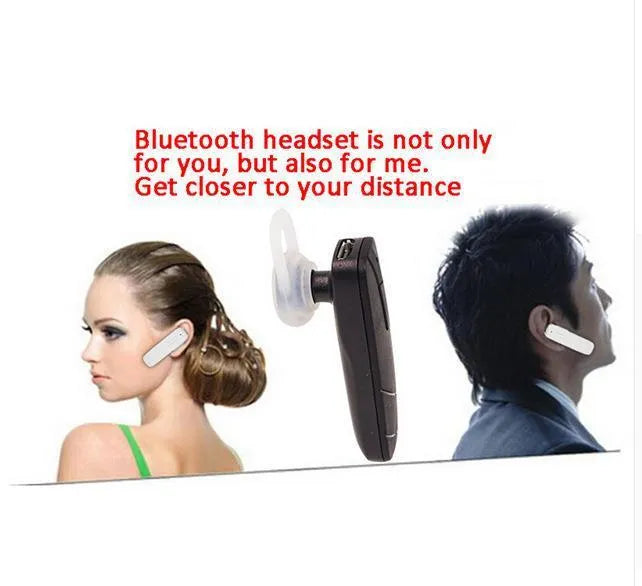 Mini wireless Bluetooth V4.1 headset in black or white with earplug design