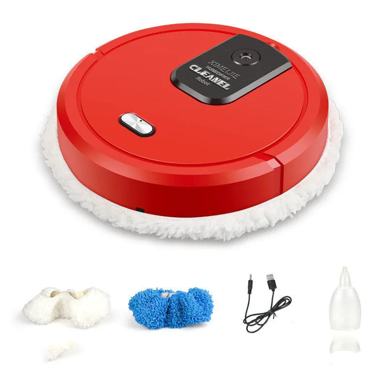 Automatic spray sweeping and mopping robot cleaner with intelligent system for home floor maintenance