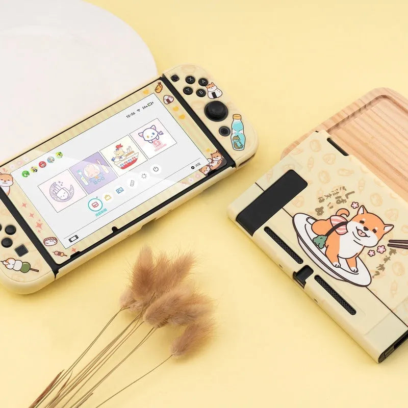 Nintendo Switch Lite silicone protective case with back grip housing and optional rocker sleeves