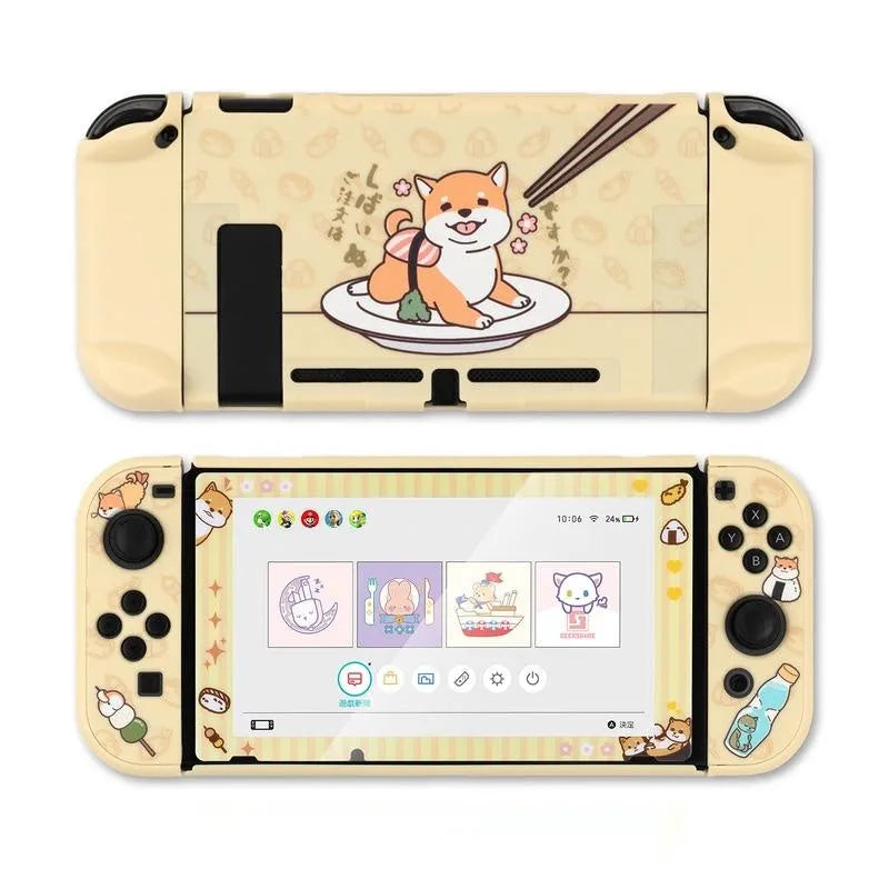 Nintendo Switch Lite silicone protective case with back grip housing and optional rocker sleeves