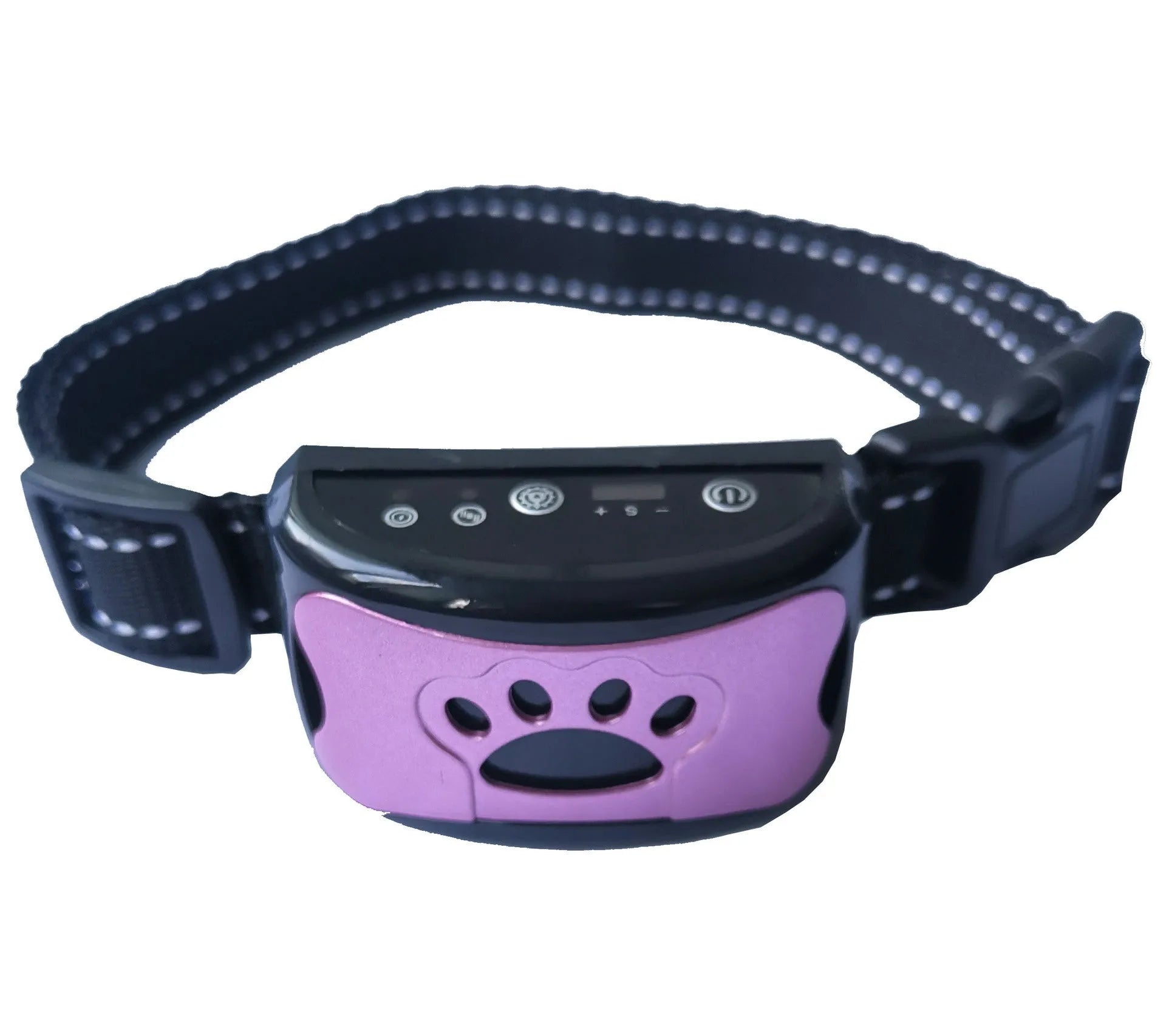 Waterproof rechargeable dog training collar with remote control in black colour, adjustable 6-35cm neck strap