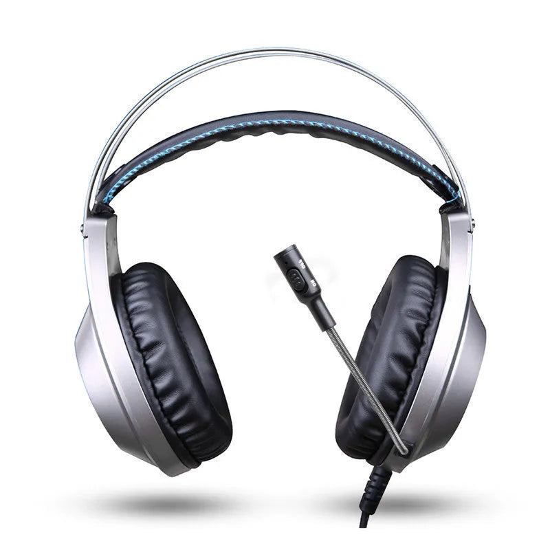 Black wired USB computer headset with microphone for PC desktop and notebook audio use