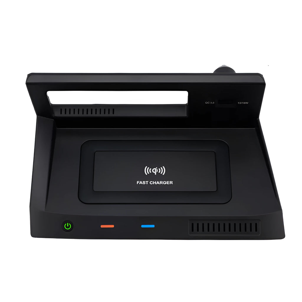 Car mobile phone wireless charger for Tiguan L with fast charge QI standard and USB output