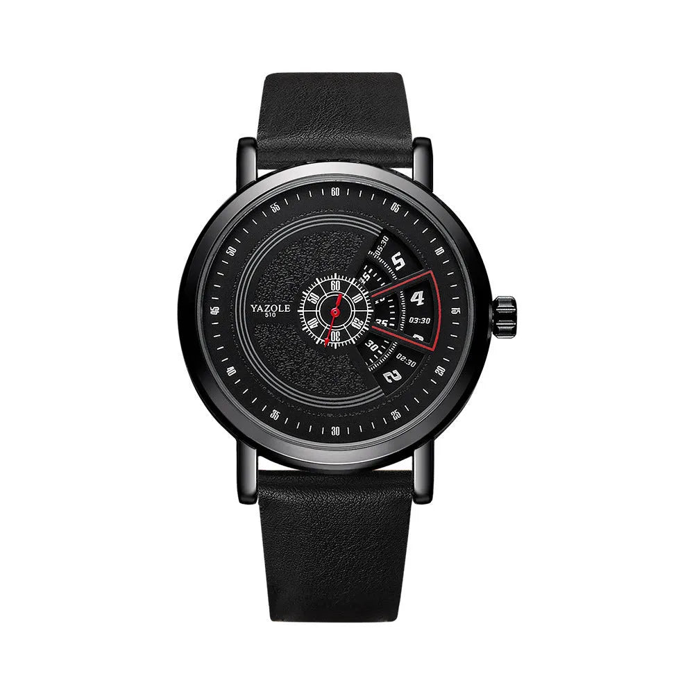 Men's metal quartz watch with 30m water resistance and mineral glass crystal