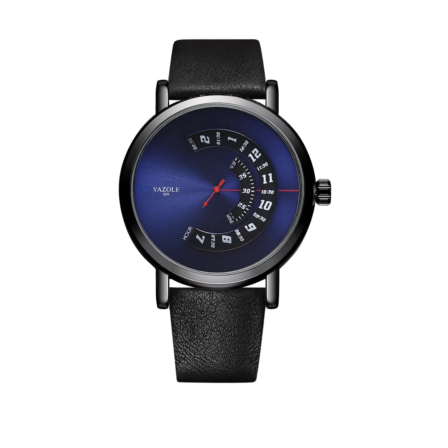 Men's metal quartz watch with 30m water resistance and mineral glass crystal
