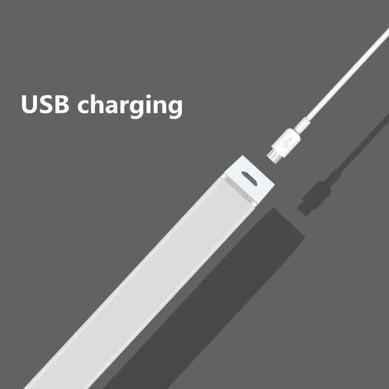 Magnetic USB rechargeable LED closet light with motion sensor in aluminium housing