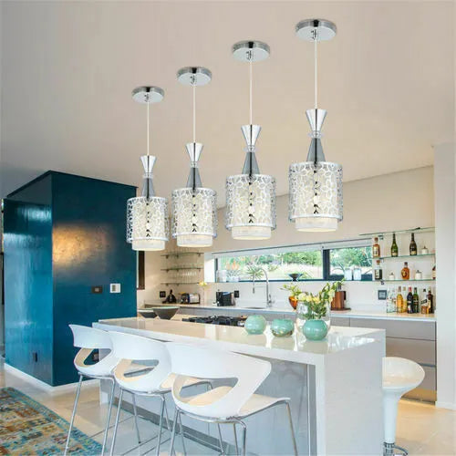 Restaurant droplight LED pendant lamp with aluminium alloy lampshade and adjustable height