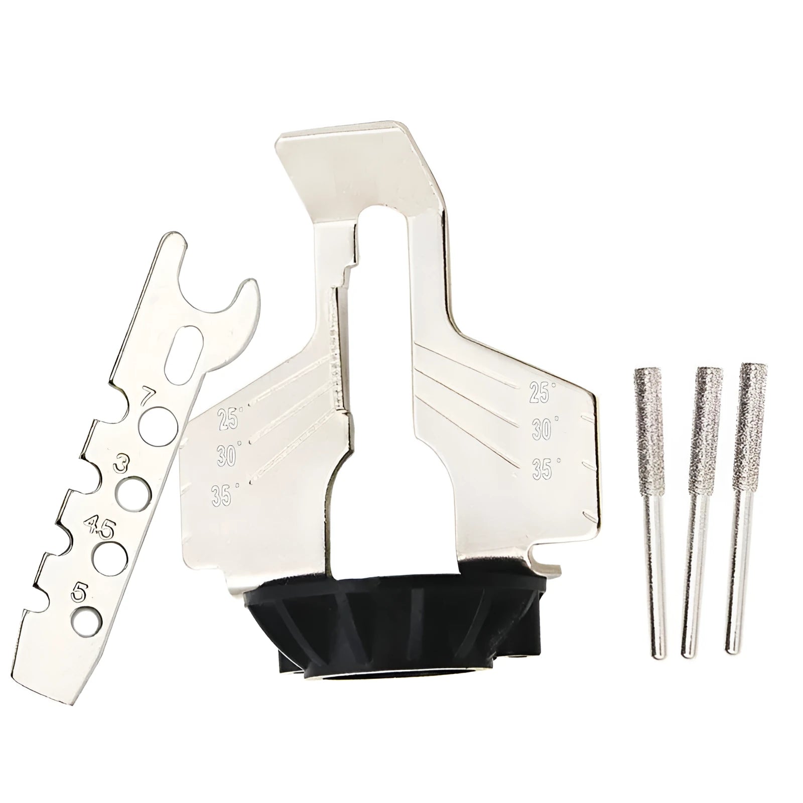 Silver metal band saw blade accessory for electric chain grinding device