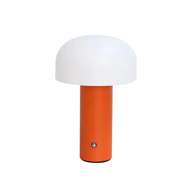 USB table lamp in black, green, orange, or white colours on a desk surface