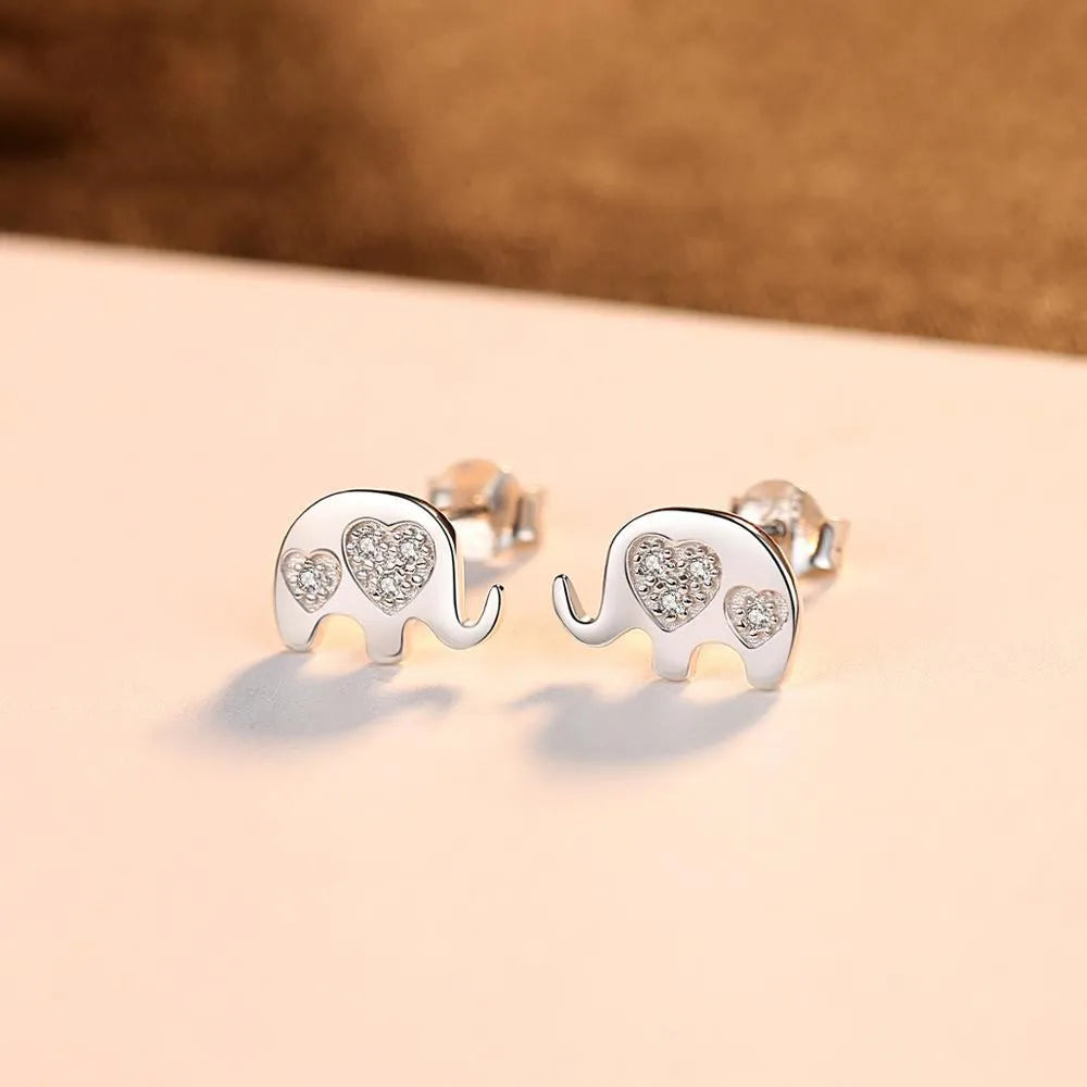 Geometric Korean silver earrings in gold and silvery colours measuring 0.6cm by 0.9cm