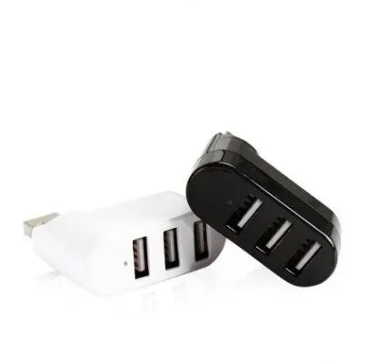 USB 2.0 splitter hub with rotating colour design in black and white options