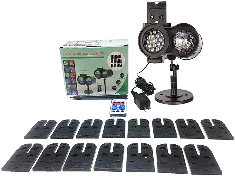 Outdoor waterproof double tube animated water pattern LED garden light with colour cards.