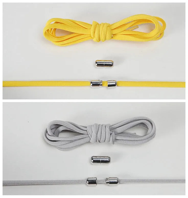 Lazy Laces no-tie elastic shoelaces with metal buckle, 105cm length, multiple colours