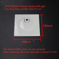 Square decorative wall cover sticker in ABS plastic with 3M adhesive for concealing holes and cables