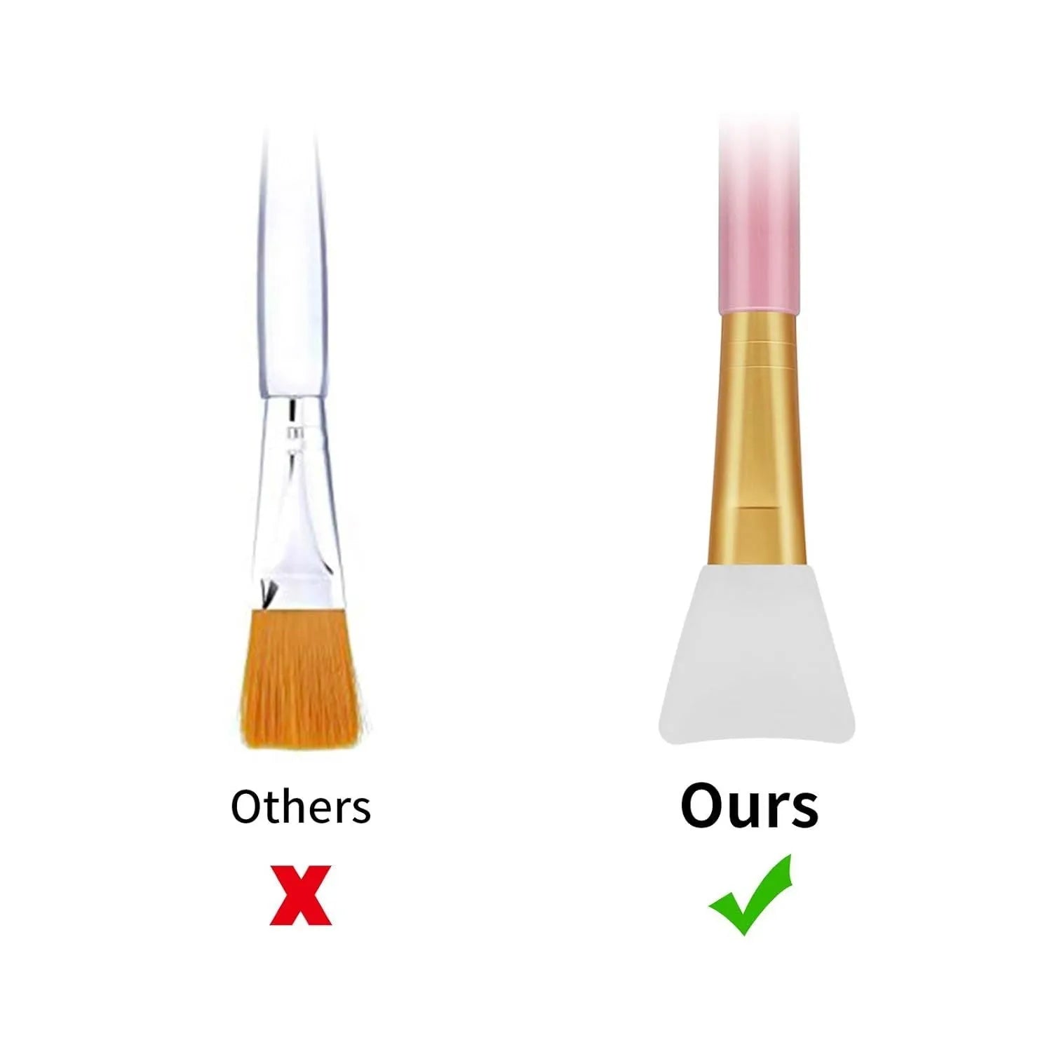 Reusable silicone face and body mask applicator spatula in assorted colours on a clean surface