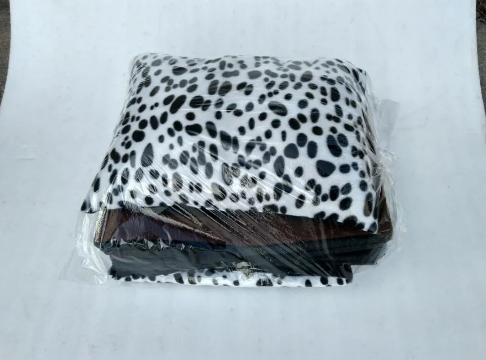 Coffee colour cloth winter pet kennel double roof dog house 55x40x42cm