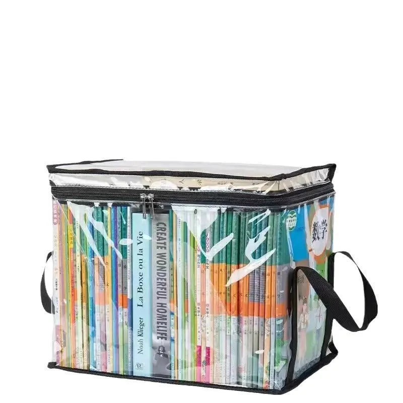 Transparent foldable PVC water buggy bag showing 24L capacity and dimensions