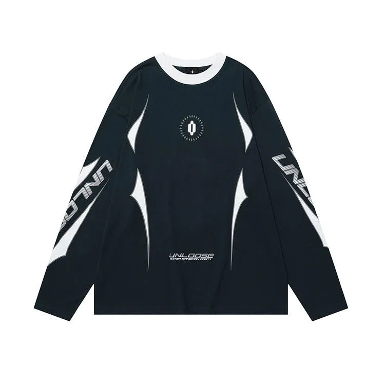 Men's grey cotton drop shoulder sweatshirt with loose fit and letter print design