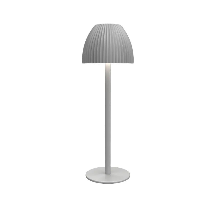 Ins pattern dimmable night lamp in thin round bottom black or white with USB charging