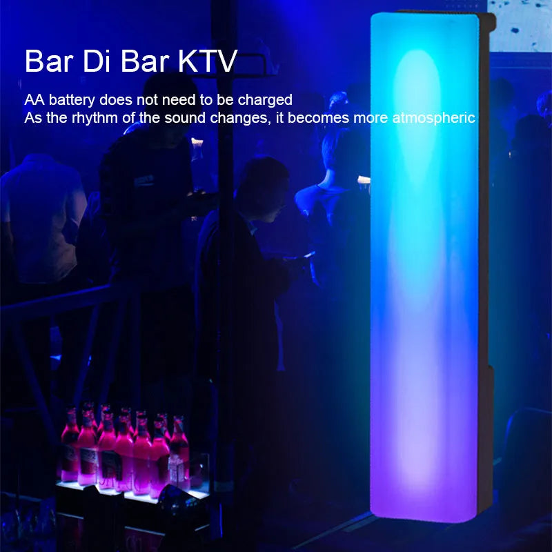 3D RGB voice-activated rhythm ambiance lamp in black or white shell