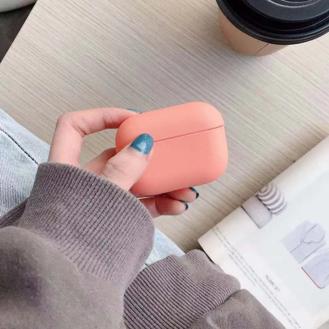 Plastic protective case for Apple AirPods Pro and AirPods 3 in various colours.