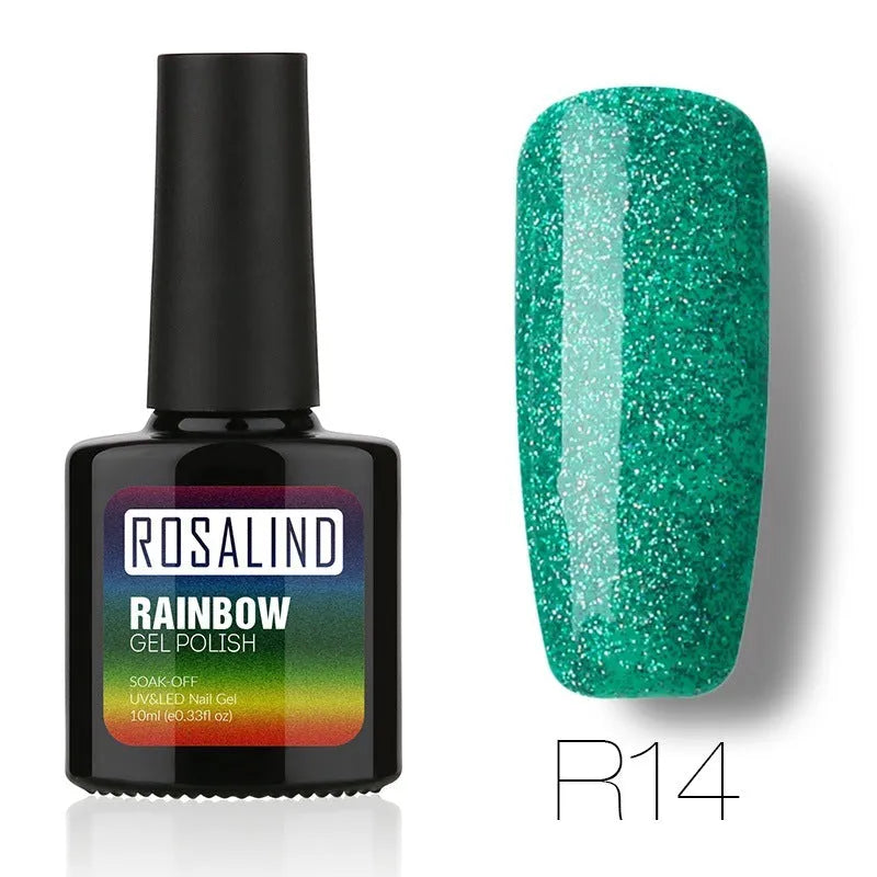 ROSALIND phototherapy gel nail polish bottle in RBR shade, glossy finish for UV/LED curing