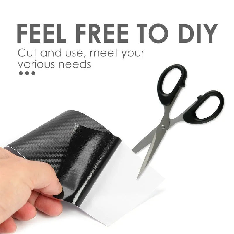 Matte carbon fibre roll for door sill protection in various widths from 3cm to 10cm