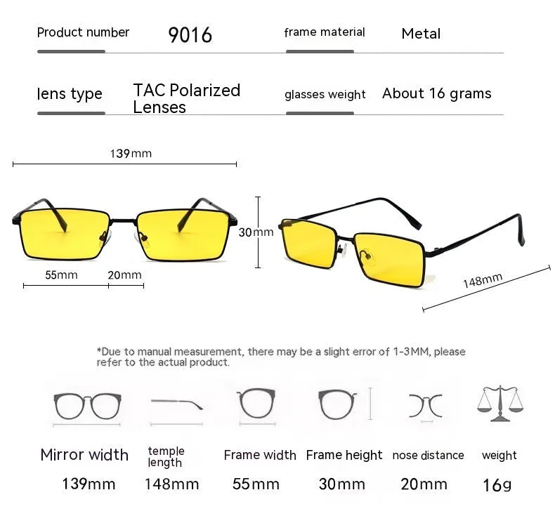 Night Super Clear Yellow Film Men's Sunglasses for driving and fishing, simple style, night vision goggles colour