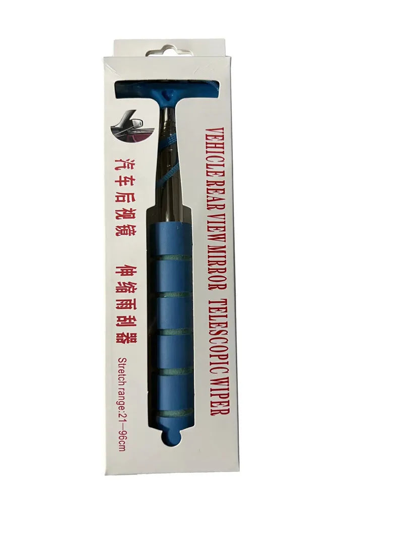 Car rearview mirror retractable wiper in multiple colours showing extended and retracted positions