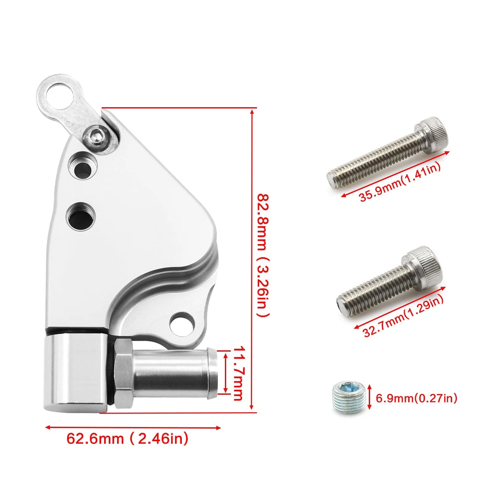 Aluminium coolant adapter for Honda K20 K24 intake manifold with mounting hardware