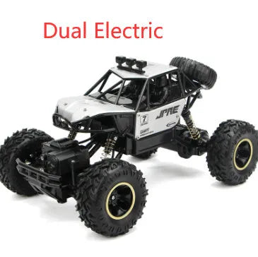 Large black 4WD remote control off-road climbing car with 2.4G wireless controller