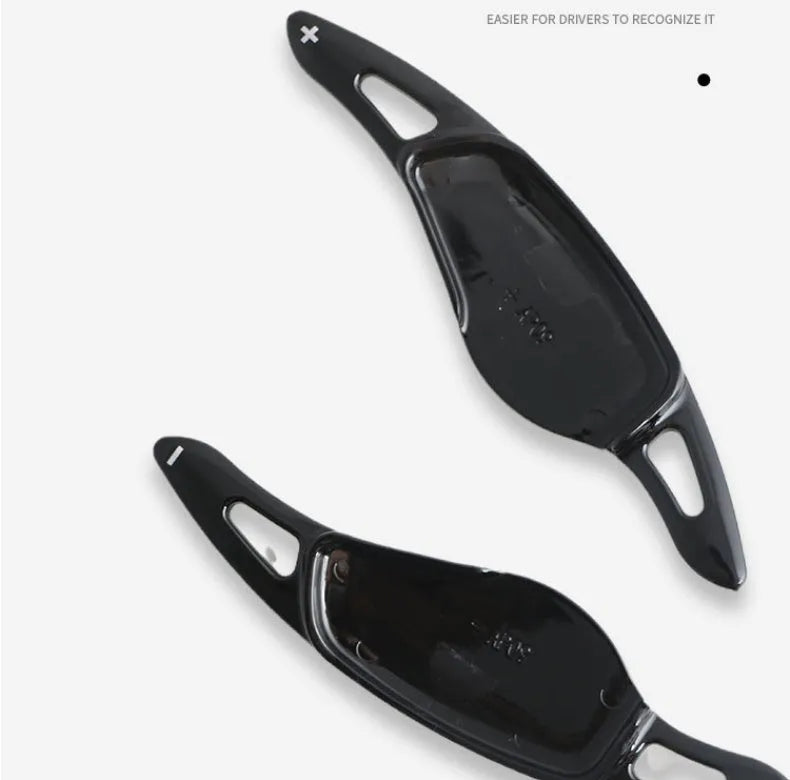 ABS carbon fibre steering wheel shift paddle replacement kit showing five colour options
