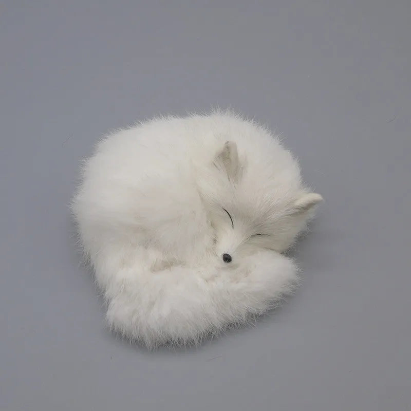 Artificial white fox fur car decoration measuring 15cm with three colour options