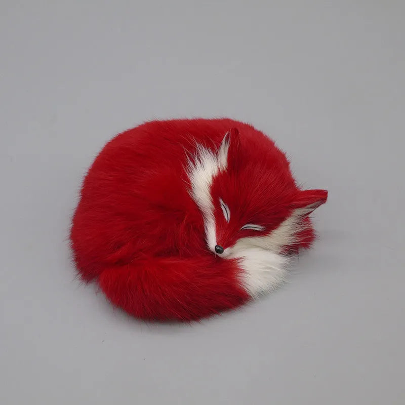 Artificial white fox fur car decoration measuring 15cm with three colour options