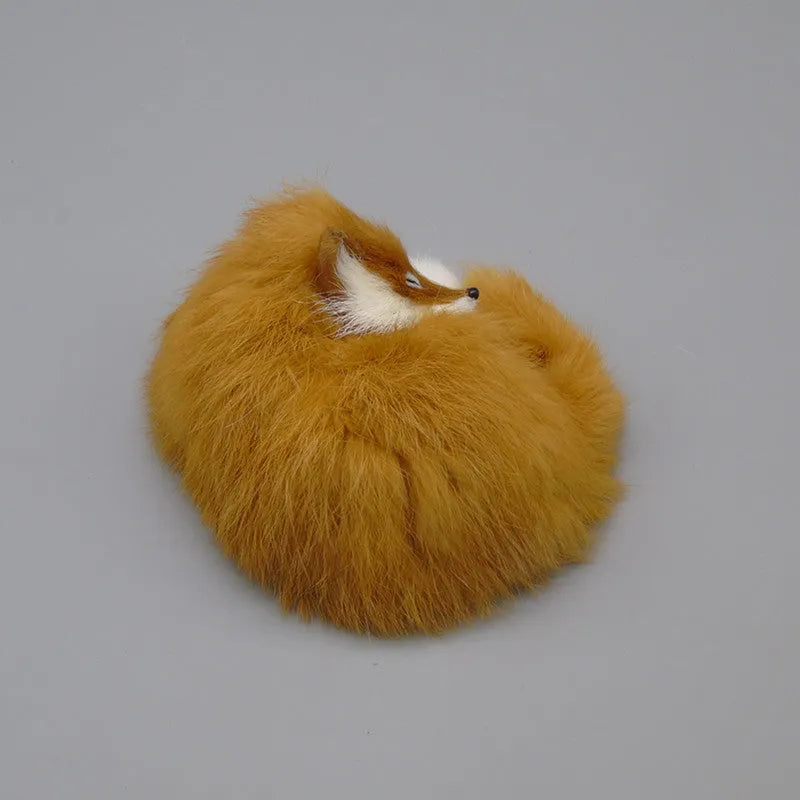 Artificial white fox fur car decoration measuring 15cm with three colour options