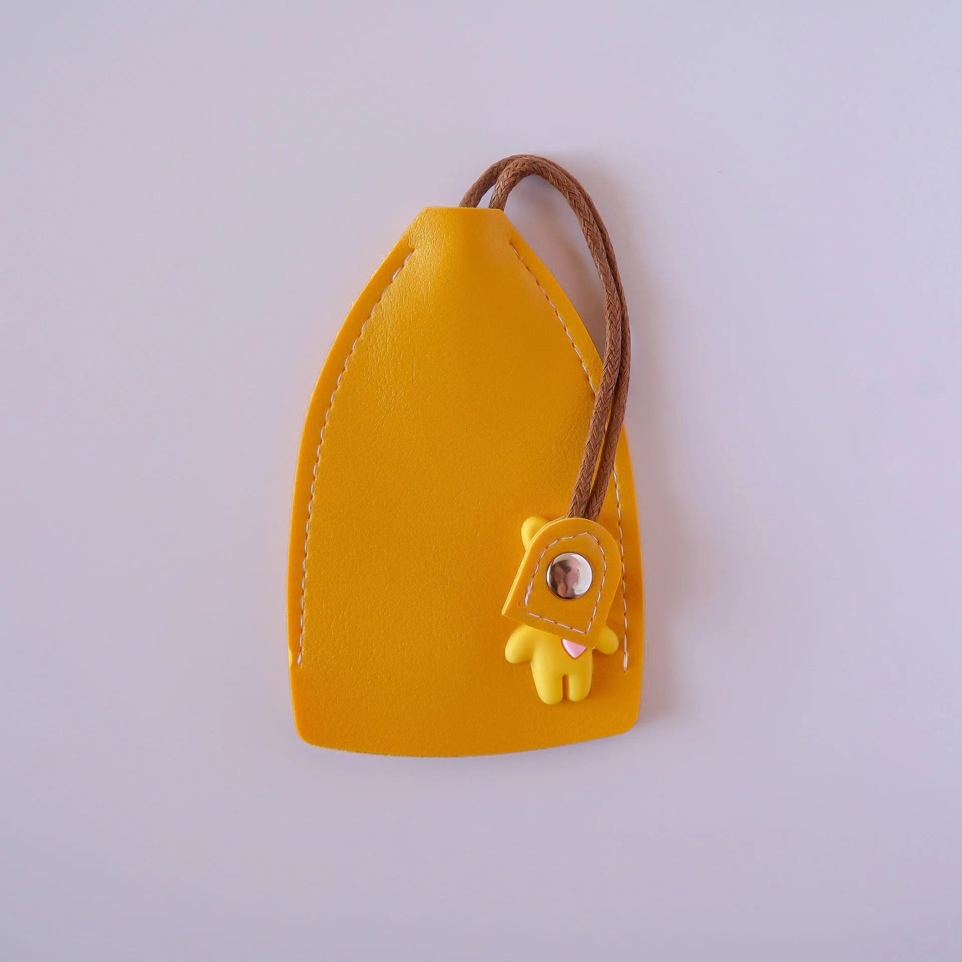 PU leather car key case in multiple colours showing key and credit card storage slots