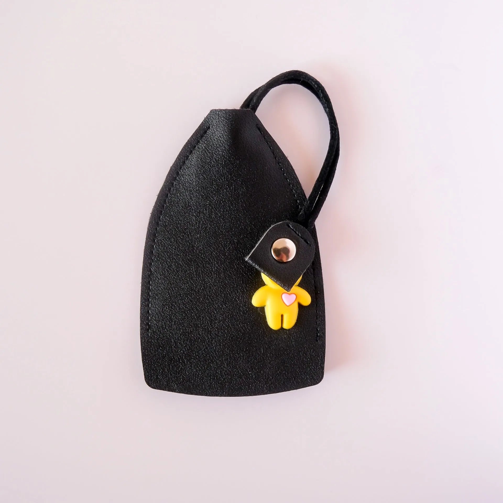 PU leather car key case in multiple colours showing key and credit card storage slots
