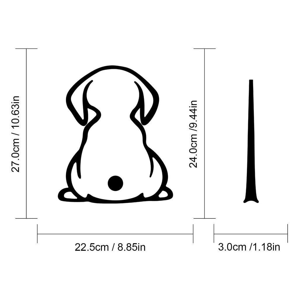 Cartoon cat pattern car sticker in ghost shadow dog shape for rear wiper application.
