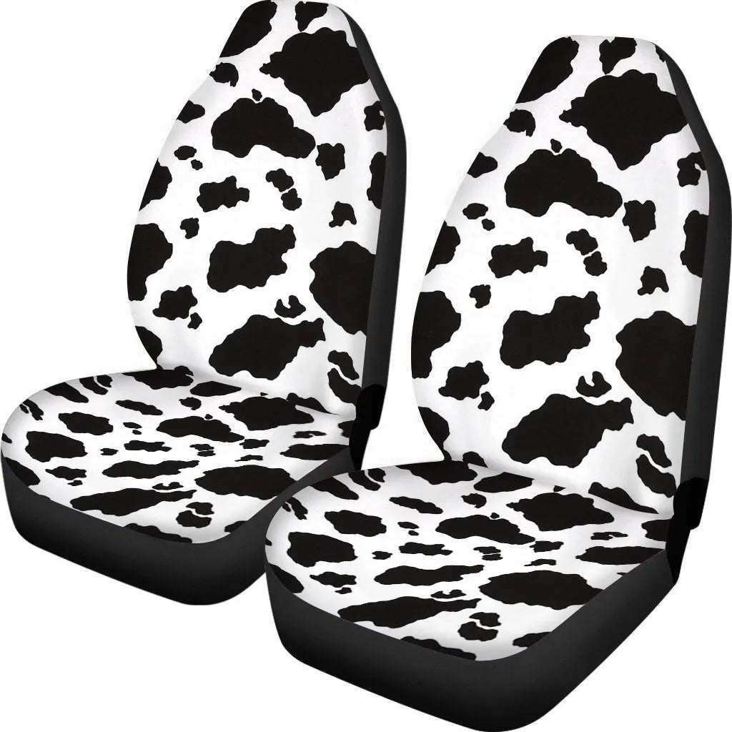 Retro cow spot leopard print pattern car seat covers on vehicle seats