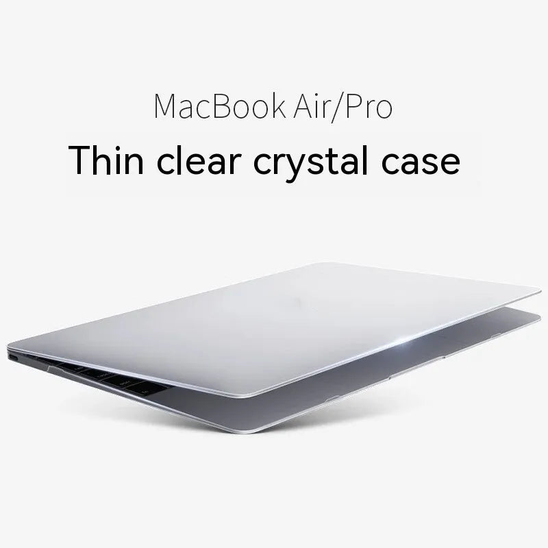 MacBook laptop hard protective case in frosted black finish on a MacBook Pro.
