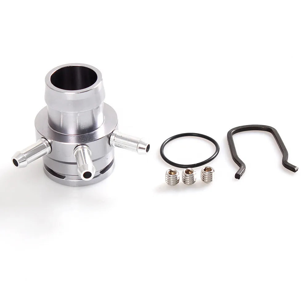 Black and titanium aluminium vacuum adapter tee for second generation engine vacuum systems