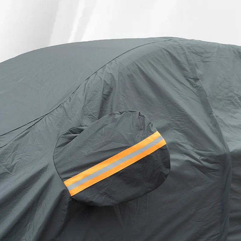 Grey thickened car cover for Volkswagen vehicles with rainproof and sun protection features