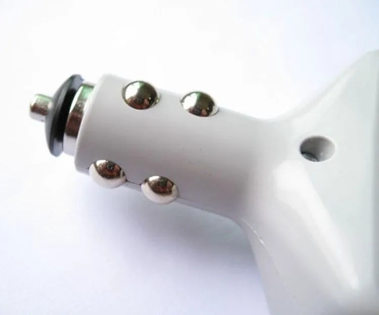 Car charger transformer converting cigarette lighter to USB output for mobile phone charging