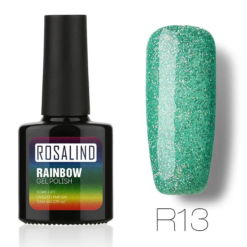 ROSALIND phototherapy gel nail polish bottle in RBR shade, glossy finish for UV/LED curing