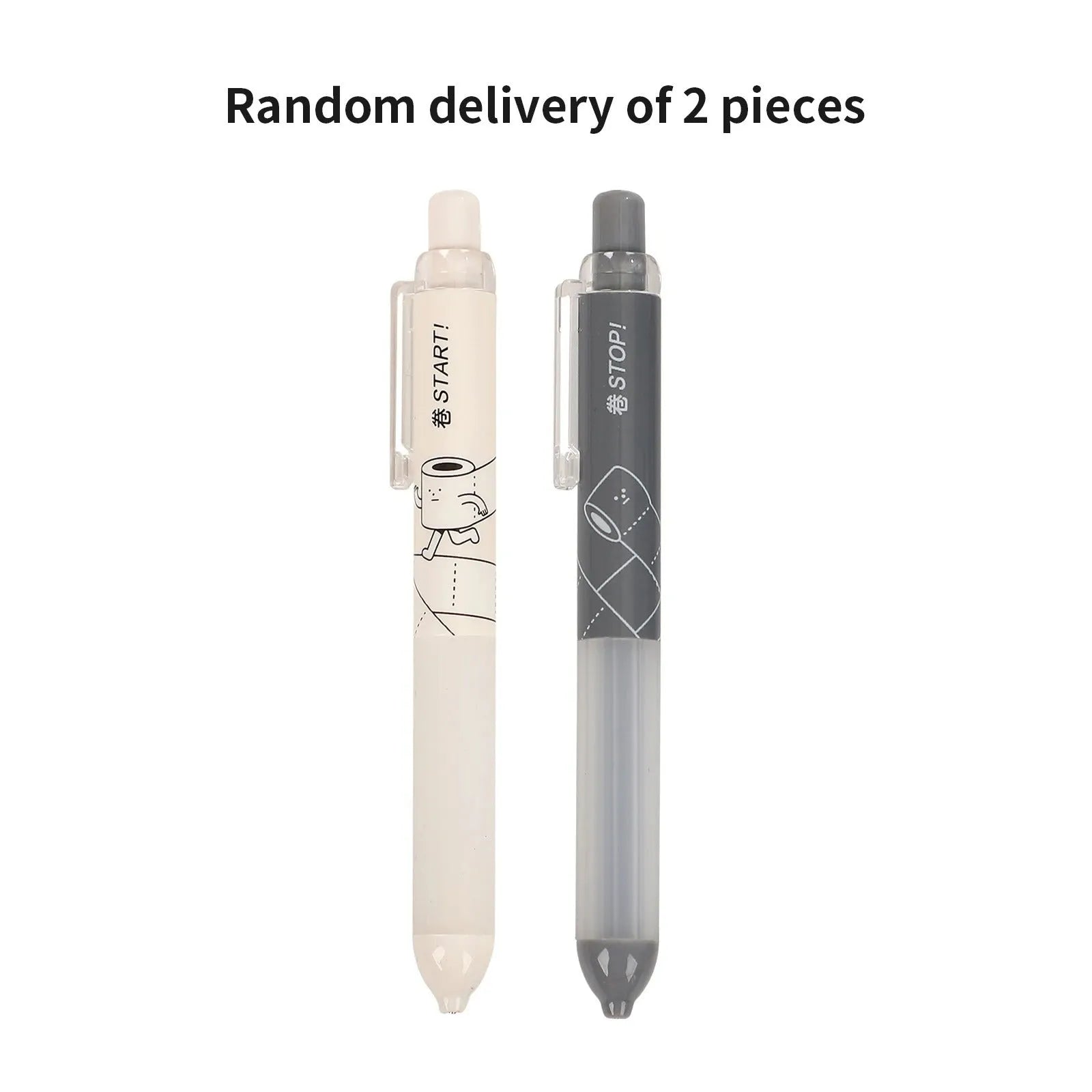 Black and white 0.5mm mechanical pencils with Cloud Grip, HB lead, on a minimalist background.