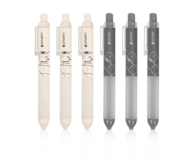 Black and white 0.5mm mechanical pencils with Cloud Grip, HB lead, on a minimalist background.