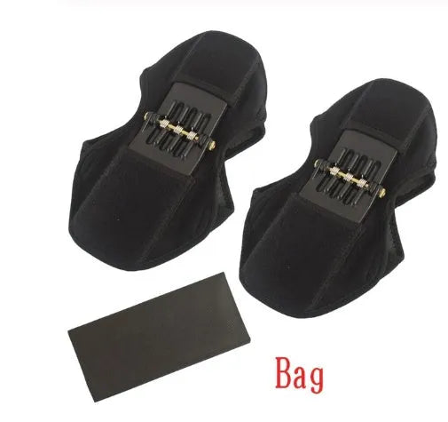 Adjustable knee brace with patella support and spring mechanism in breathable fabric